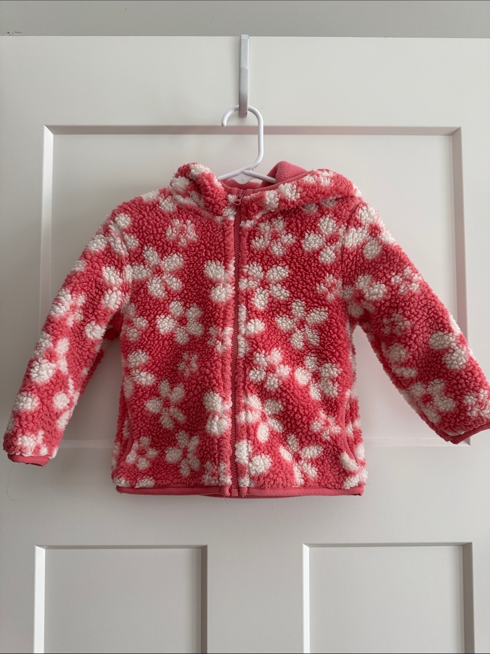 Bass Pro Shops Pink Sherpa Zip Hoodie with White Accents
